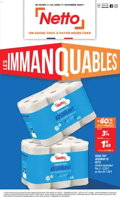 Prévisualisation de Catalogue Immanquables du magasin Netto formulaire valide 11/11/2025