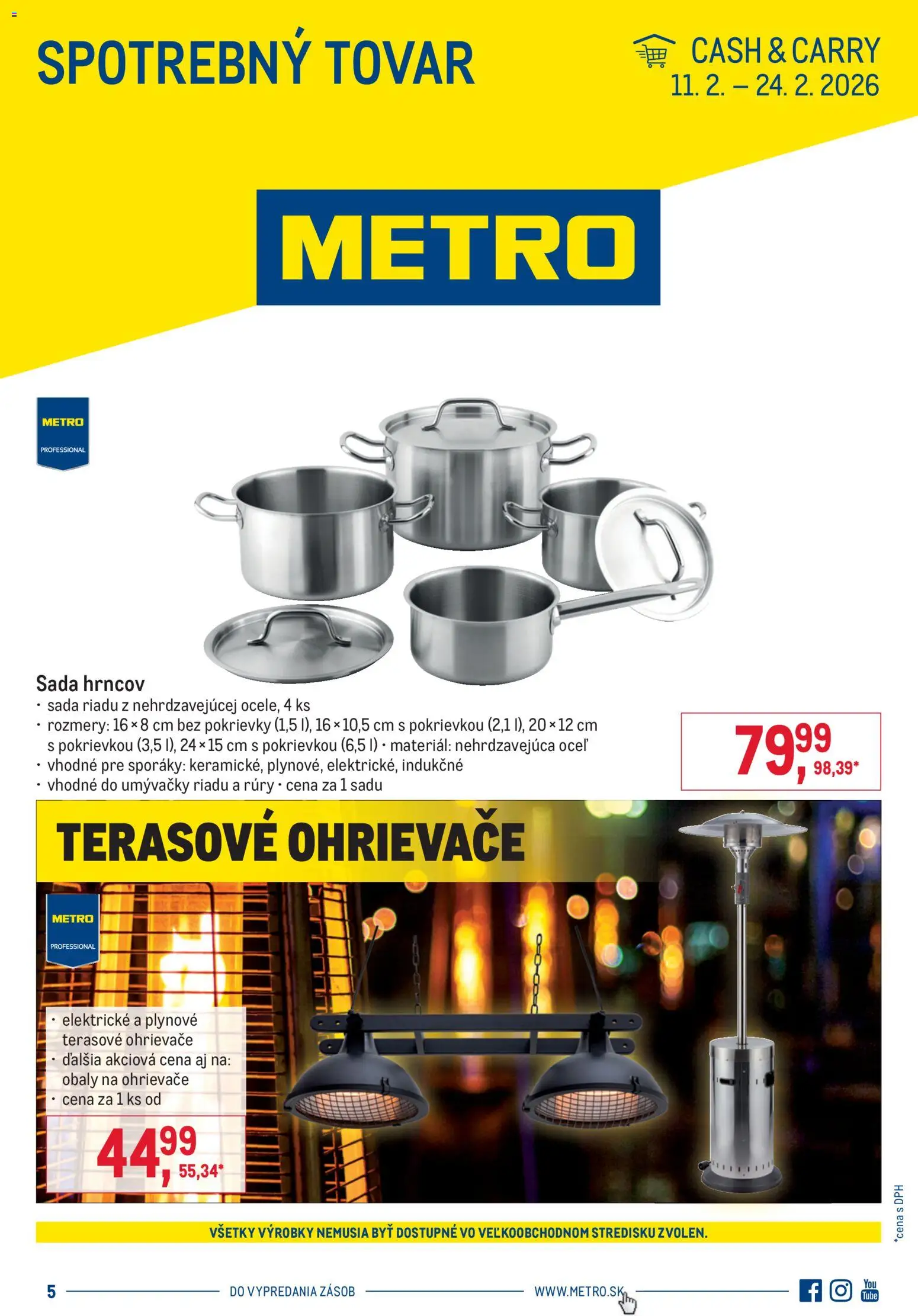 Náhľad Metro letáku platného od 11.02.2026 - Sada hrncov