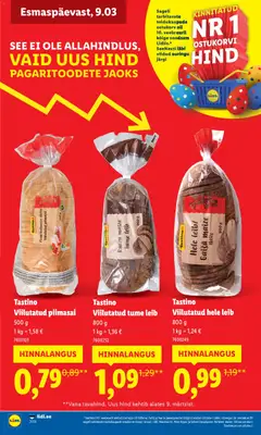 Lidl kliendilehe eelvaade alates 09.03.2026