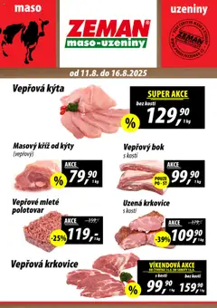 Náhled nabídky: Prodejny Zeman Leták platný od 11.08.2025