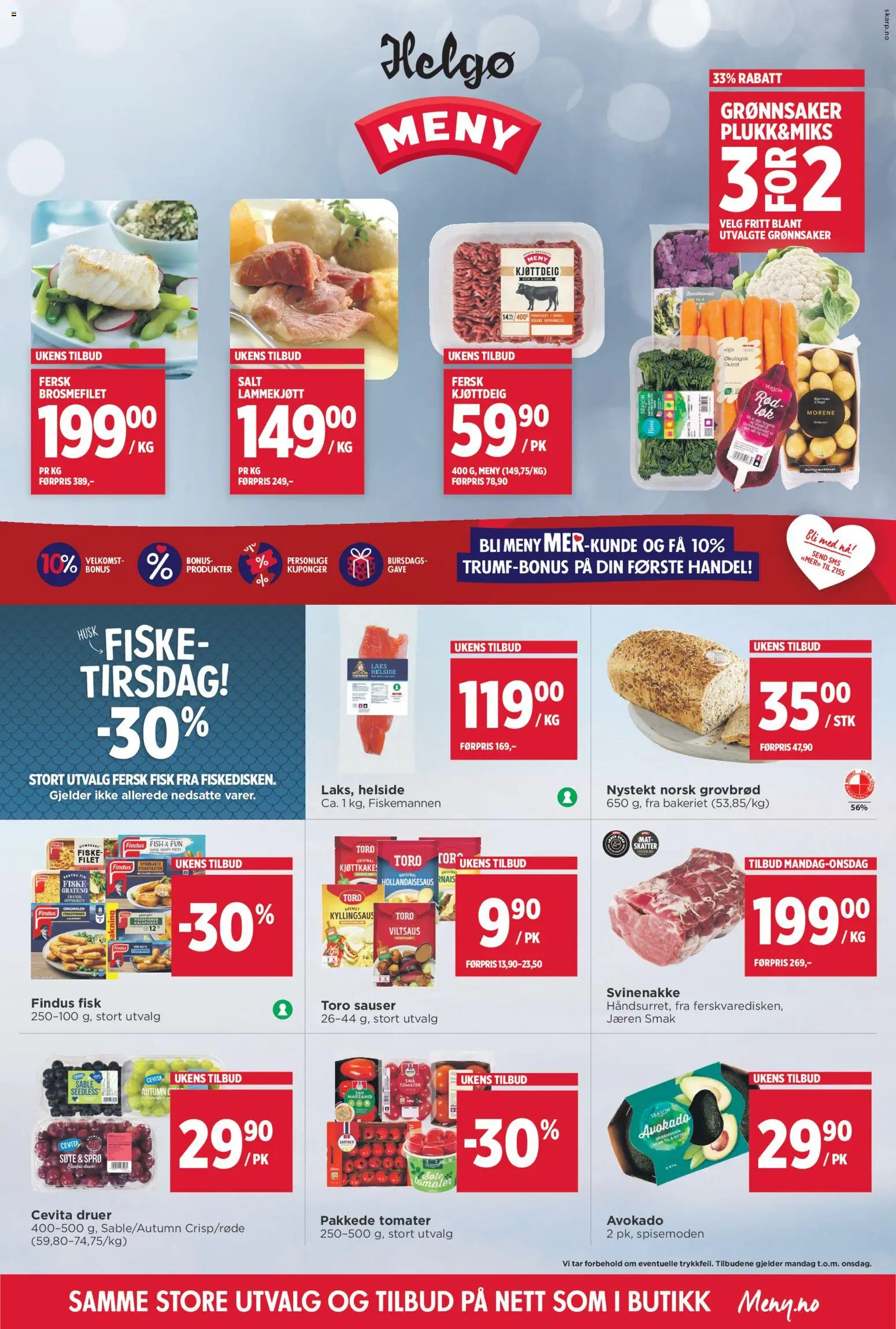 Forhåndsvis Kundeavis Helgø fra butikk Meny gyldig fra 19/01/2026