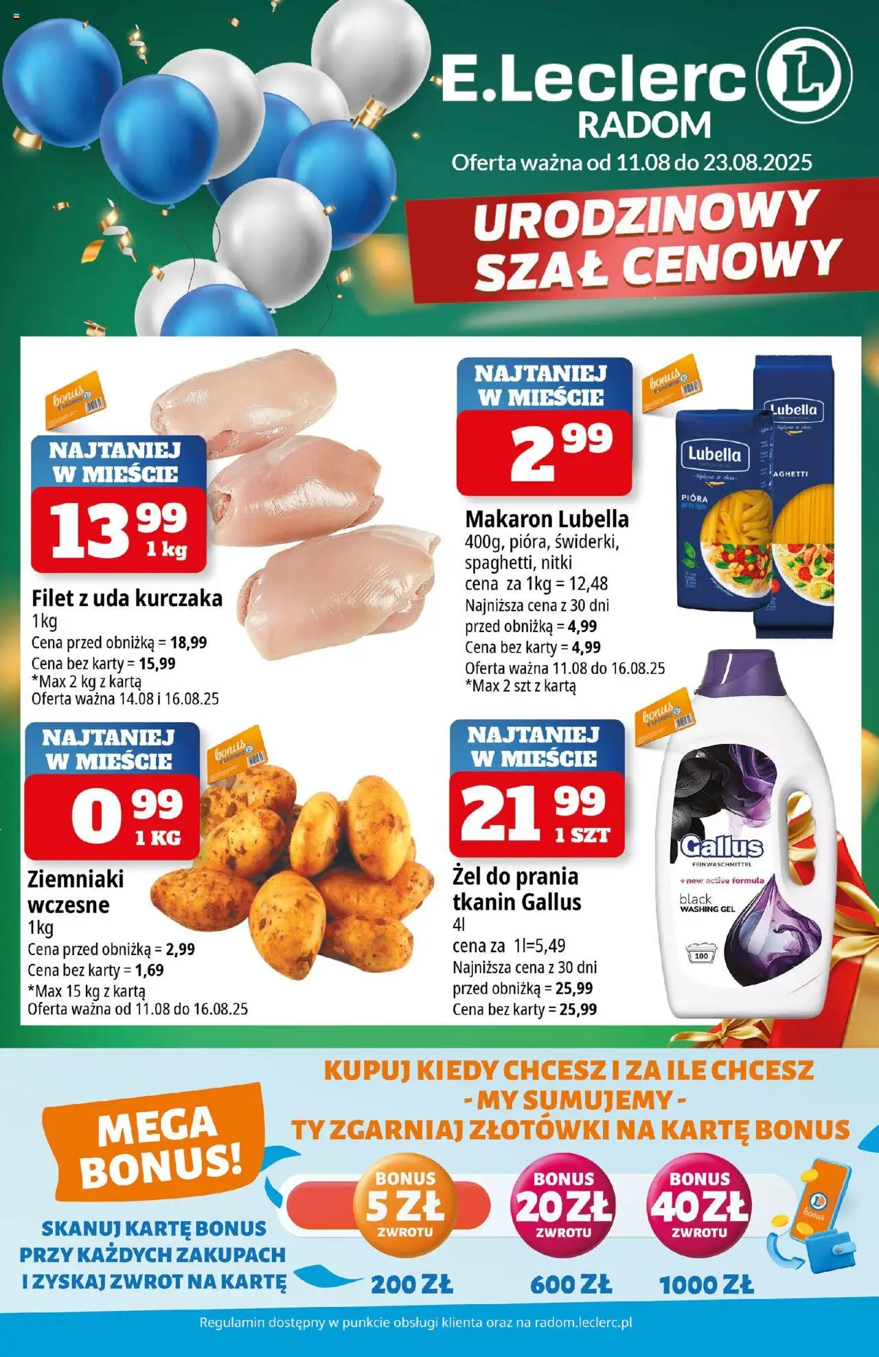 E.Leclerc Radom od 11.08.2025 - Nowa Gazetka - Numer strony 1
