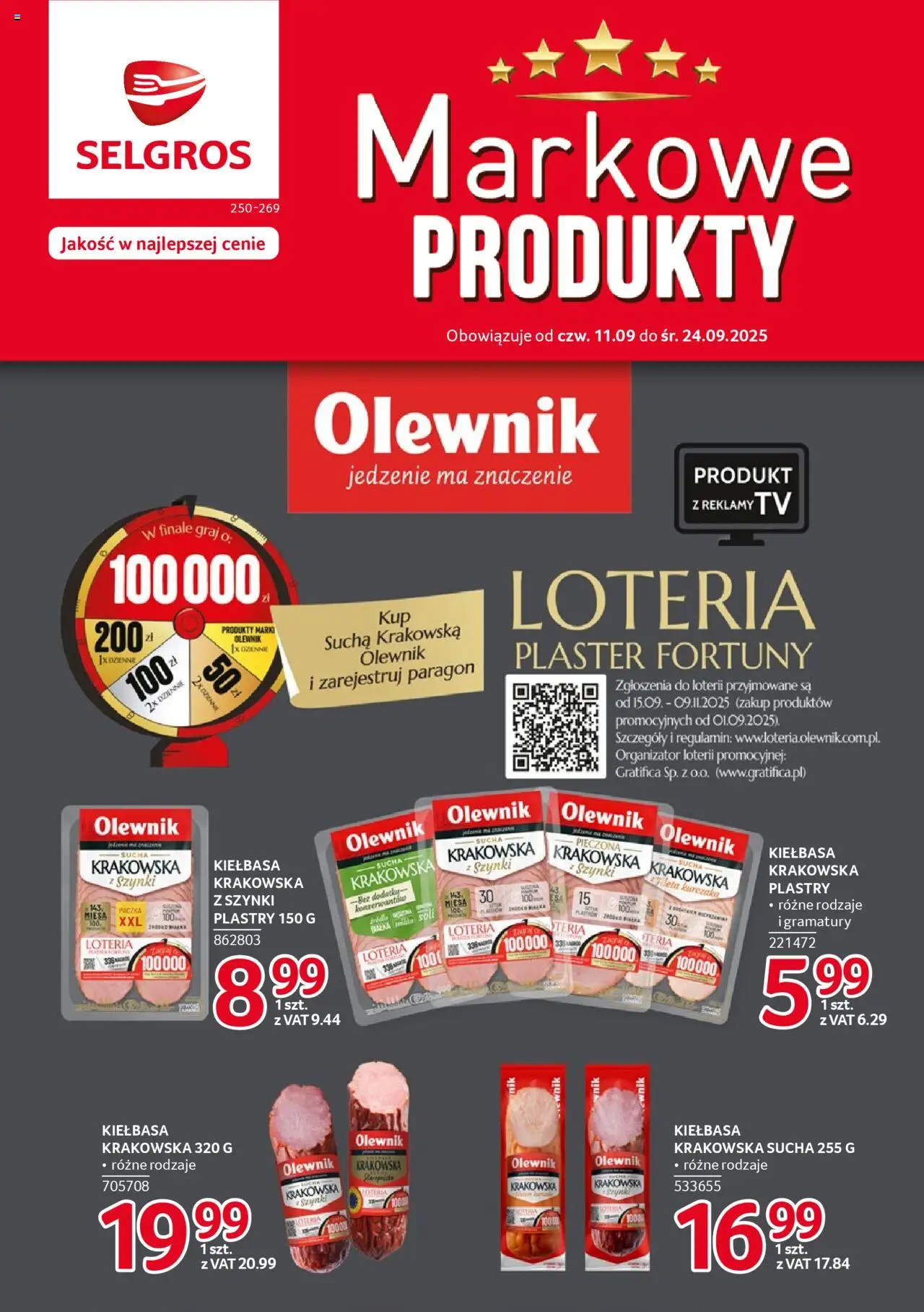 Selgros cash&carry Markowe produkty od 11.09.2025 - Nowa Gazetka - Numer strony 1