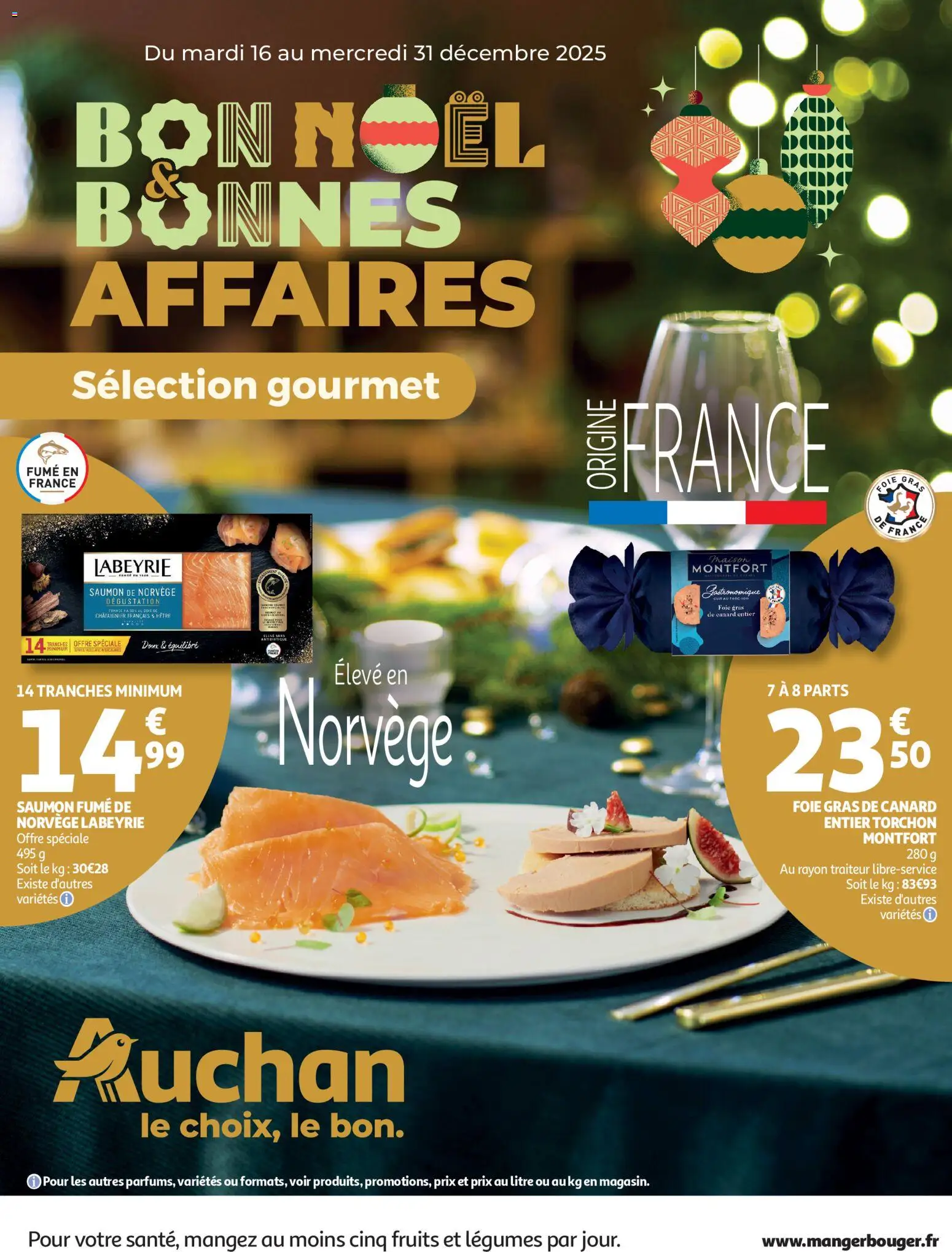 Prévisualisation de Sélection gourmet, bon Noël du magasin Auchan formulaire valide 16/12/2025