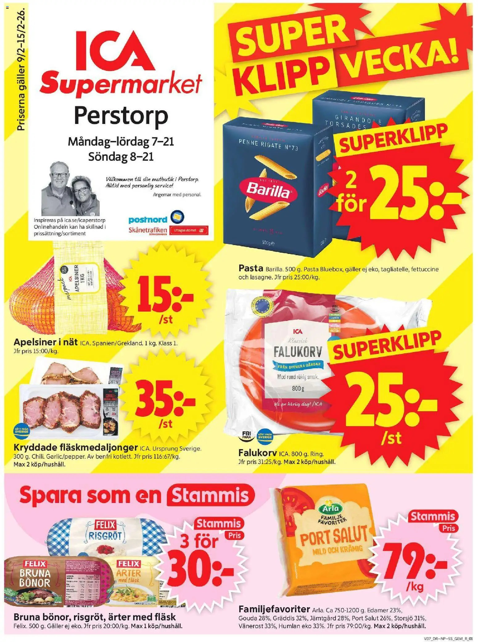 Förhandsgranska reklamblad Perstorp från butik ICA Supermarket gäller från 09/02/2026