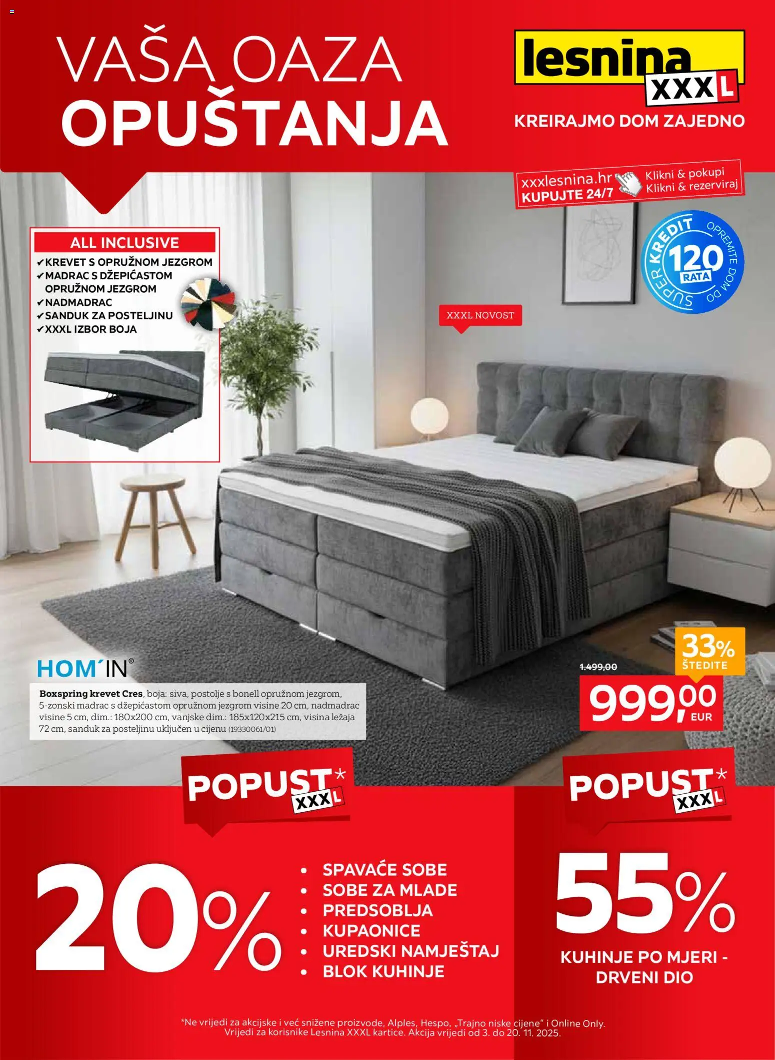 Pregled letka Vaša oaza opuštanja trgovine Lesnina vrijedi od 03.11.2025