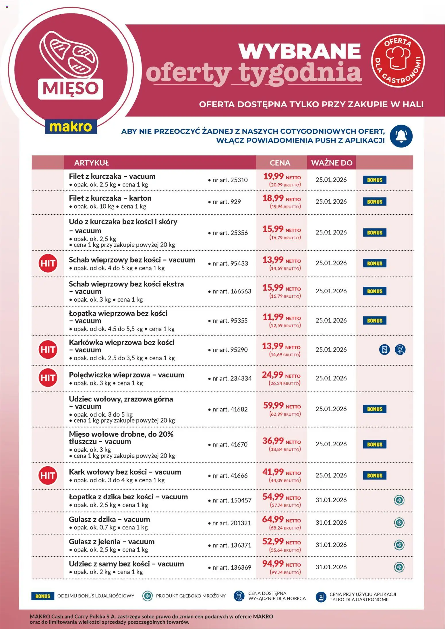Pogląd gazetki "Wybrane oferty tygodnia" ze sklepu Makro ważnej od 19.01.2026