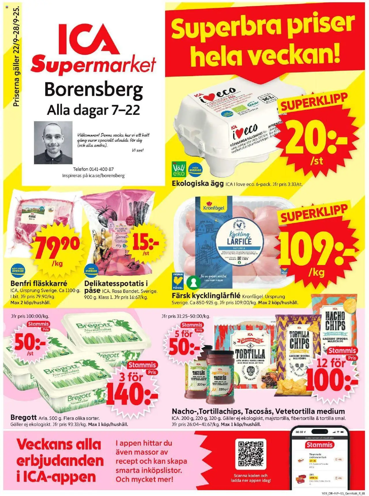 Borensberg är giltig 22/09 2025 > Veckans Erbjudanden gäller från 22/09/2025 till 28/09/2025 sidnummer 1
