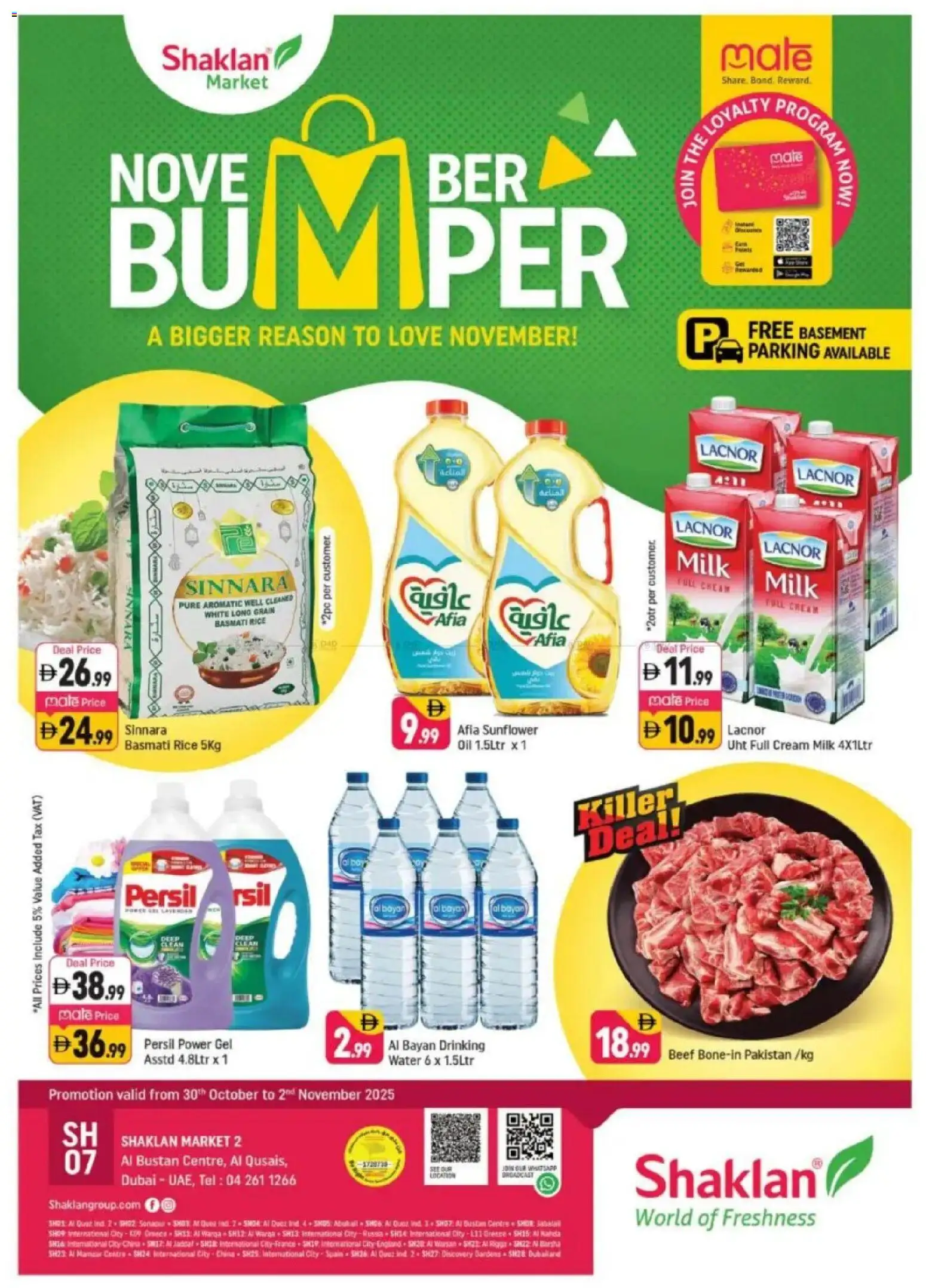 Preview of the catalogue November Bumper - Al Bustan Centre, Al Qusais of store Shaklan valid from 30 Oct, 2025