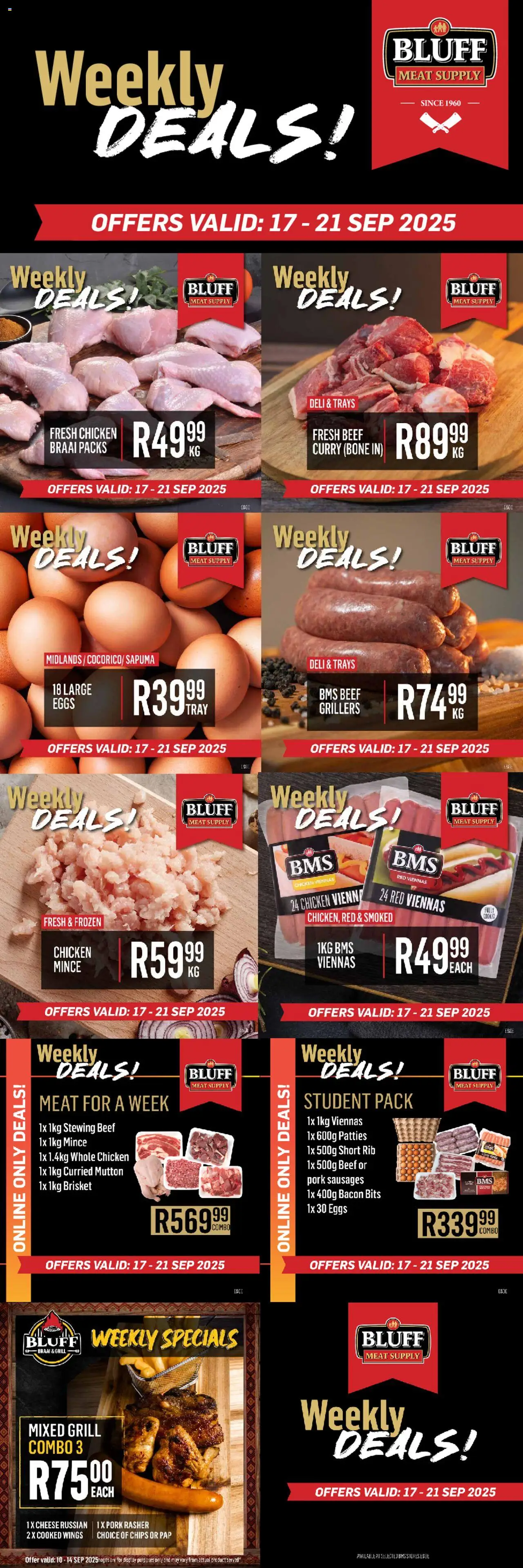Bluff Meat Supply Weekly DEALS! from 17/09 - 21/09/2025 > Promotions