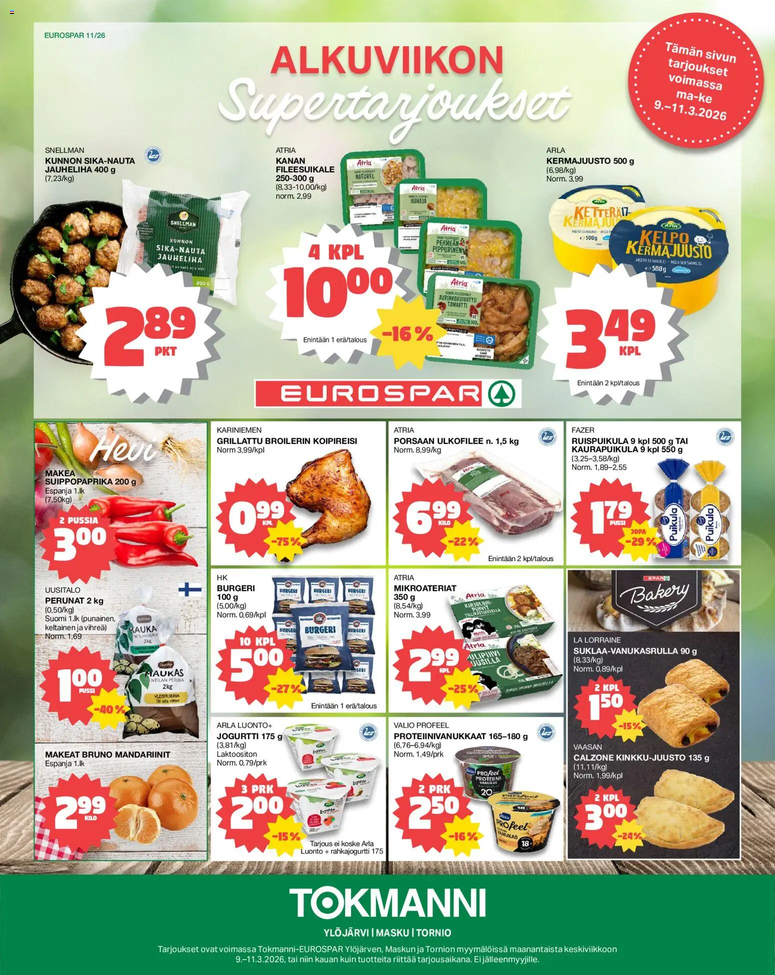 Kaupan Tokmanni Tokmanni tarjoukset EUROSPAR esikatselu, voimassa 09/03/2026