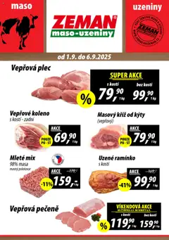 Náhled nabídky: Prodejny Zeman Leták platný od 01.09.2025