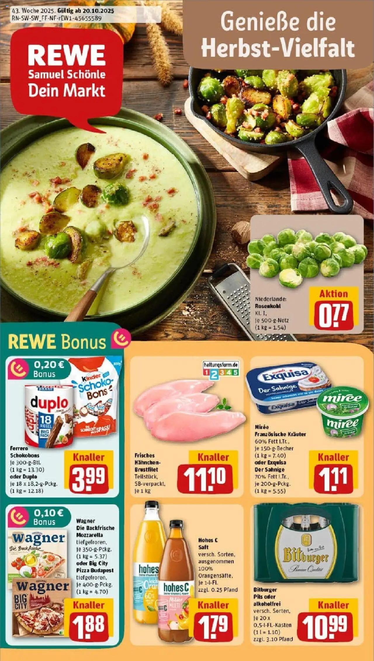 REWE Prospekt ab 19.10.2025 nächste Woche - Prospekt Isny	