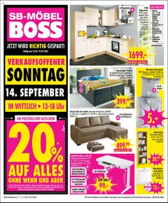 Vorschau von dem Prospekt des Geschäftes SB Möbel Boss, gültig ab dem 13.09.2025