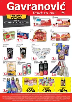 Pregled letka Katalog trgovine Gavranović vrijedi od 07.08.2025