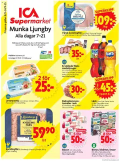 Förhandsgranska reklamblad Munka-Ljungby från butik ICA Supermarket gäller från 08/09/2025