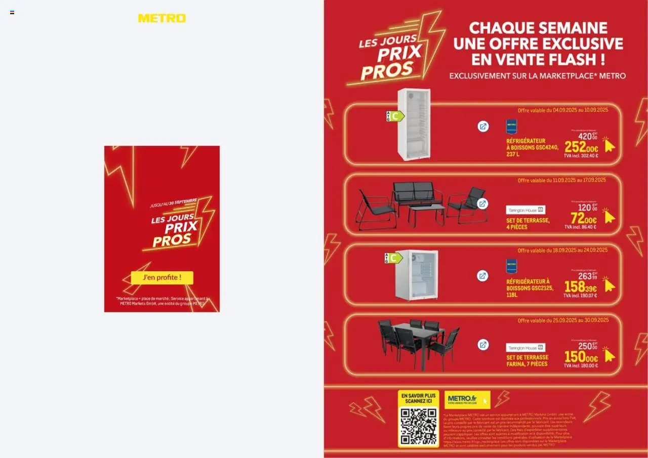 Offres Flash Marketplace de la boutique METRO valable du 04/09/2025 - Page numéro 1