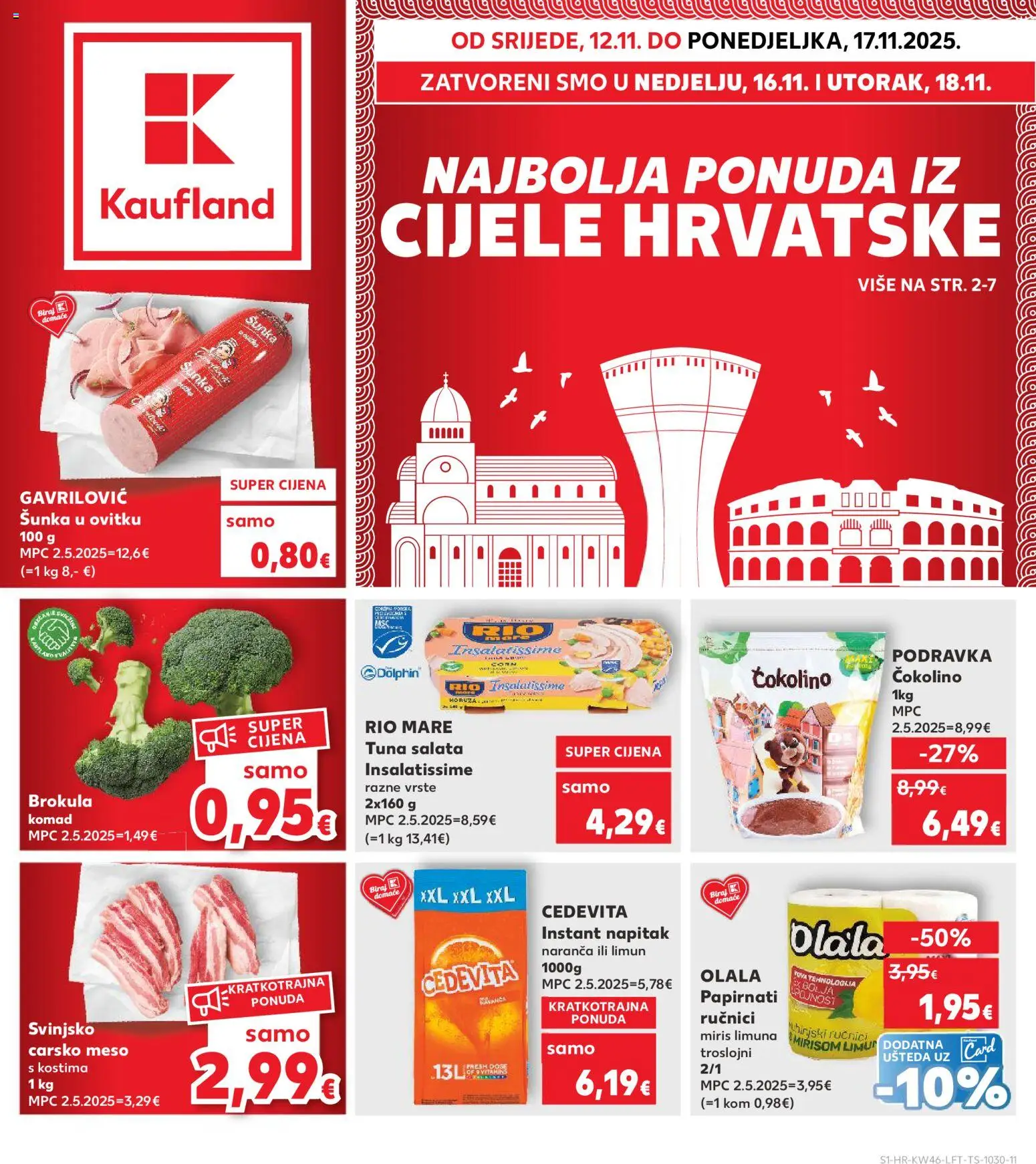 Pregled letka Split-Ravne njive trgovine Kaufland vrijedi od 12.11.2025