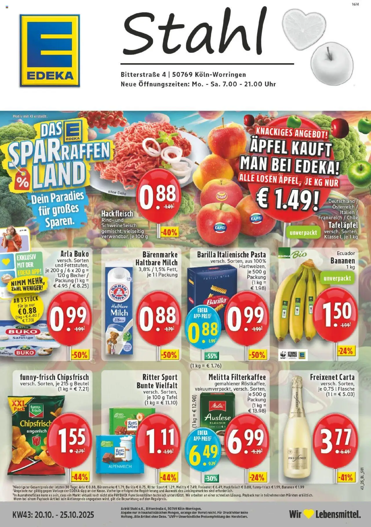 EDEKA Prospekt ab 19.10.2025 - Prospekt Köln-Worringen Online