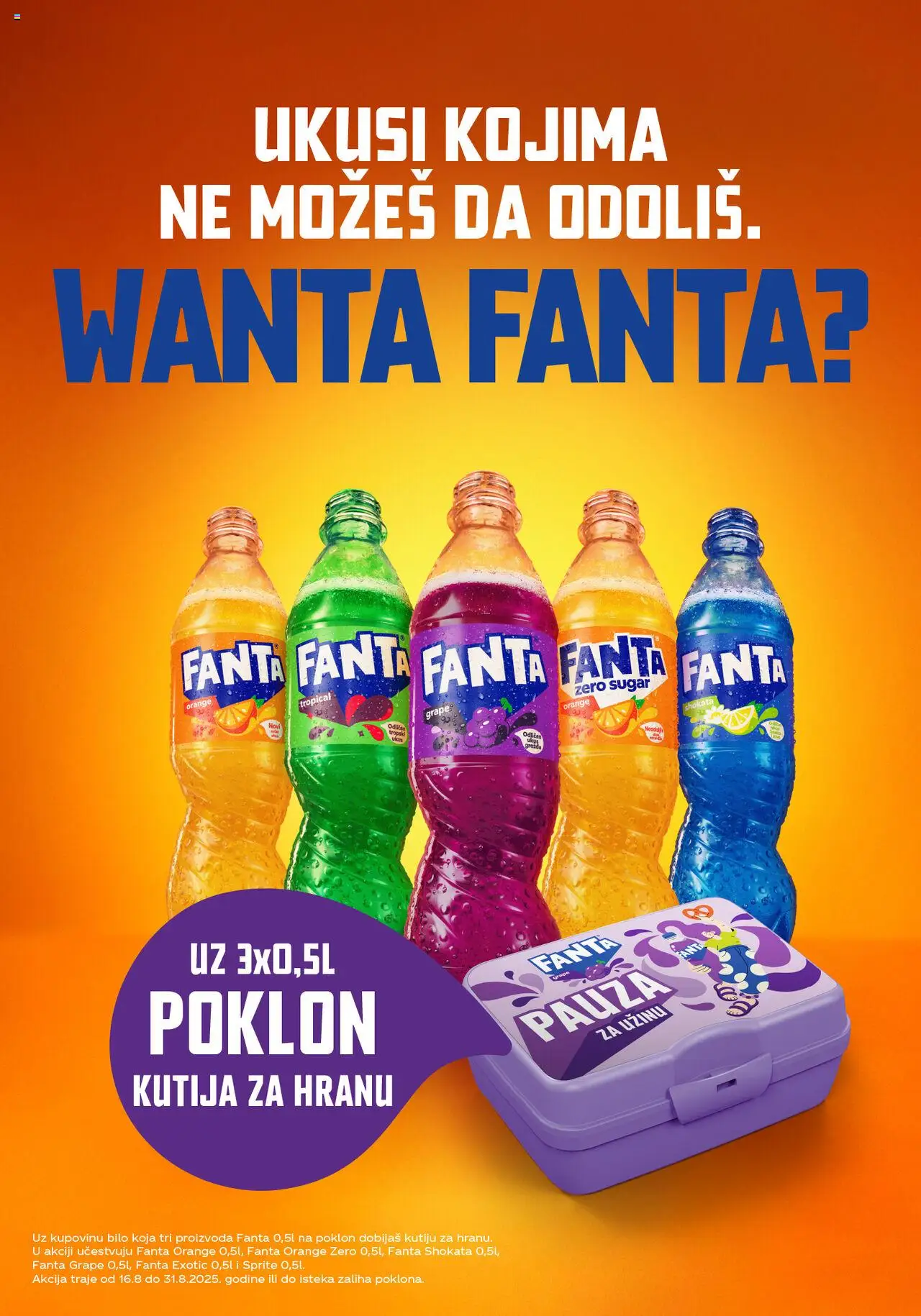 Univerexport katalog važi od 16.08.2025 - stranica 1 - Fanta, Sprite, Kutija