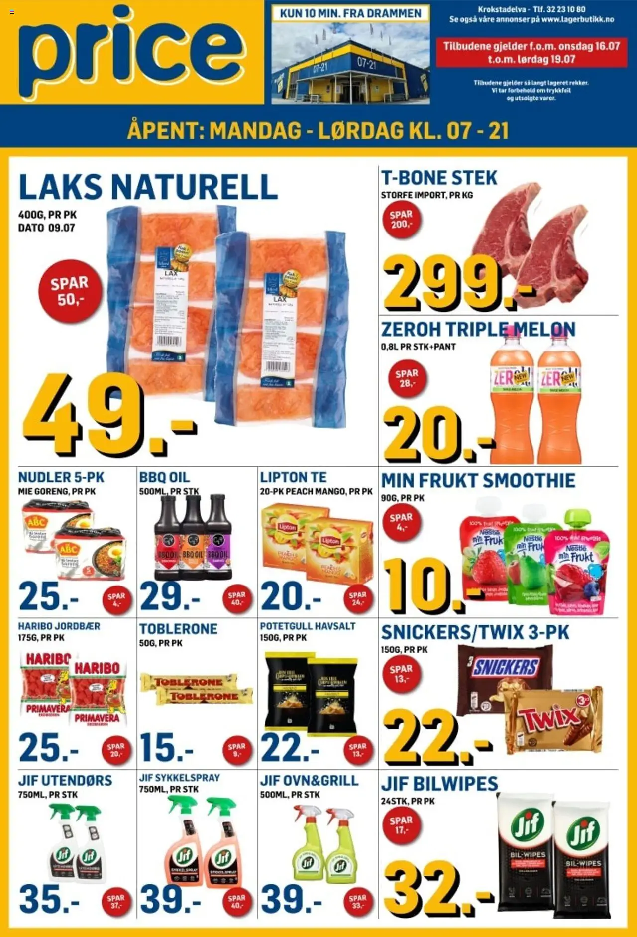 Kundeavis Price Lagerbutikk gyldig fra 16/07/2025 - Sidenummer 1