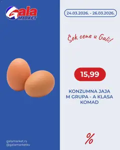 Pregled Gala MARKET kataloga - važi od 24.03.2026