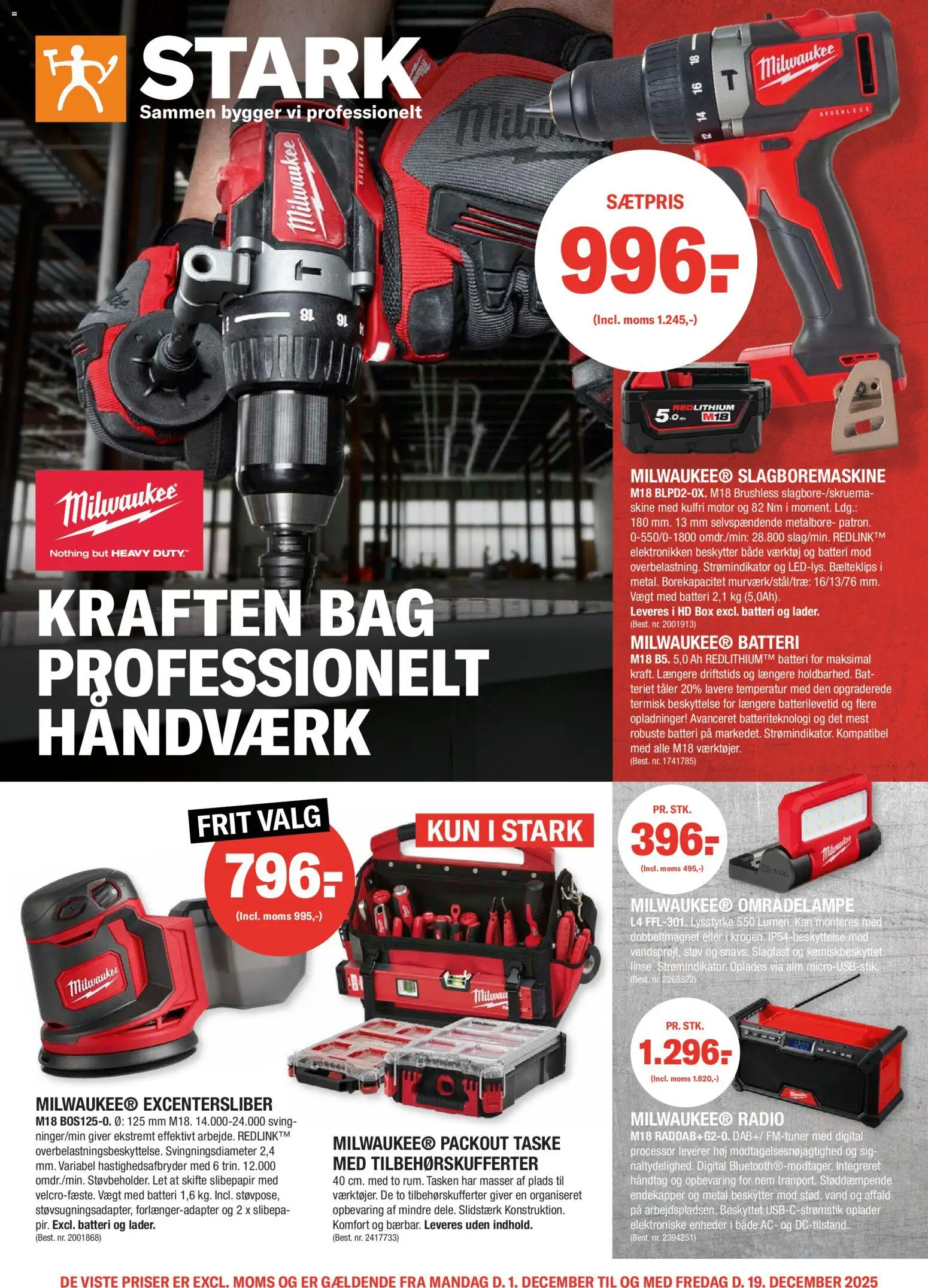 Eksempel på tilbudsavis Milwaukee Folder fra butik Stark gyldig fra 01/12/2025