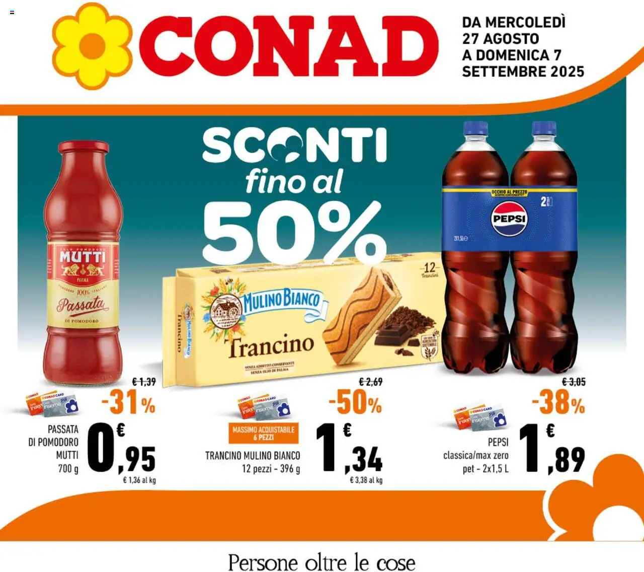 Volantino Conad valido da 27/08/2025 numero di pagina 1