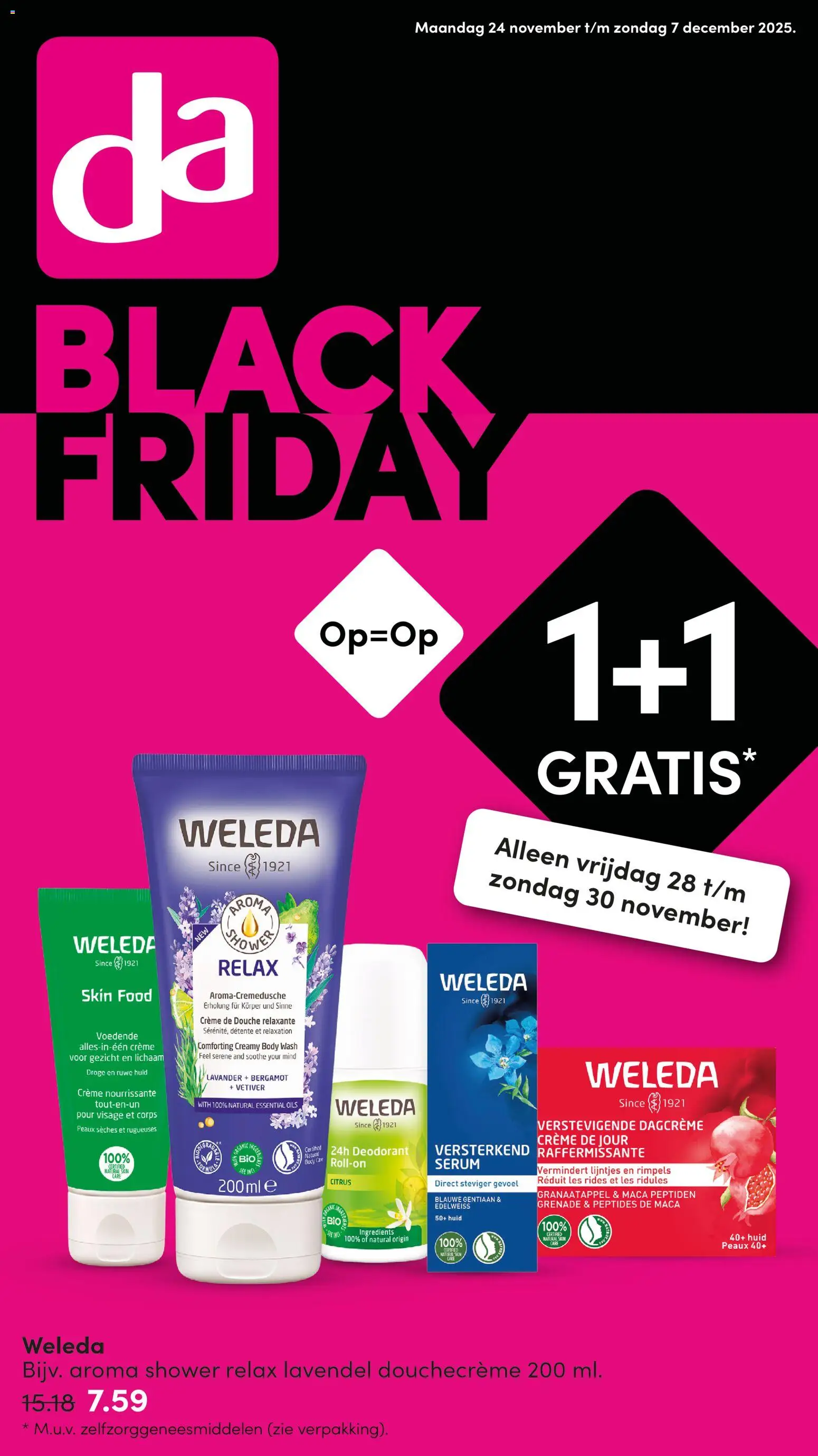 Voorbeeld van Black Friday van winkel Da geldig vanaf 24-11-2025