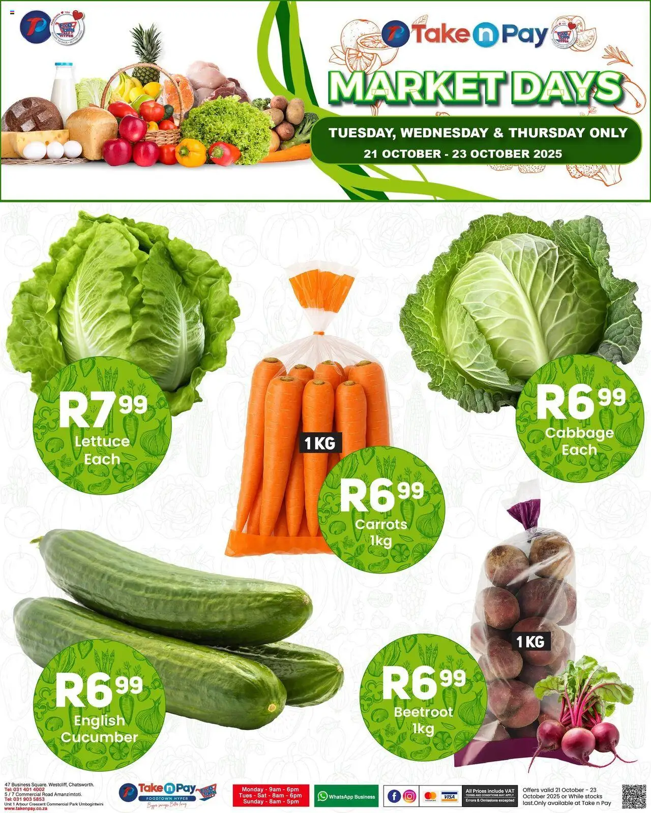 Take n Pay Market Days from 21/10 - 23/10/2025 > Promotions