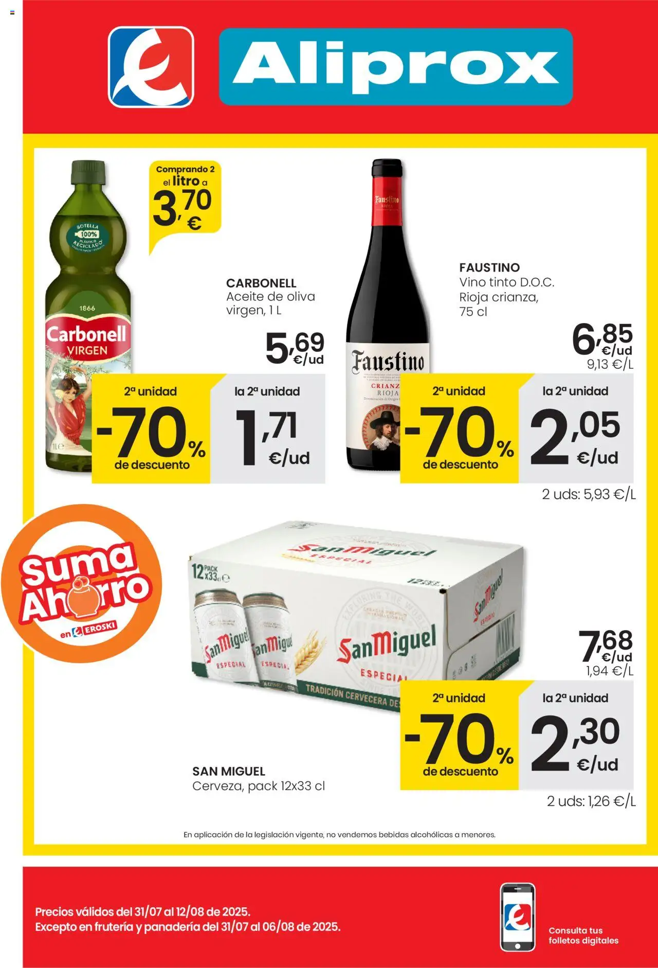 Folleto Eroski del 31/07/2025 - 12/08/2025 > Aliprox