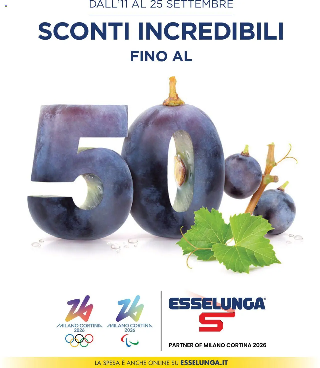 Volantino Esselunga S valido da 11/09/2025 numero di pagina 1