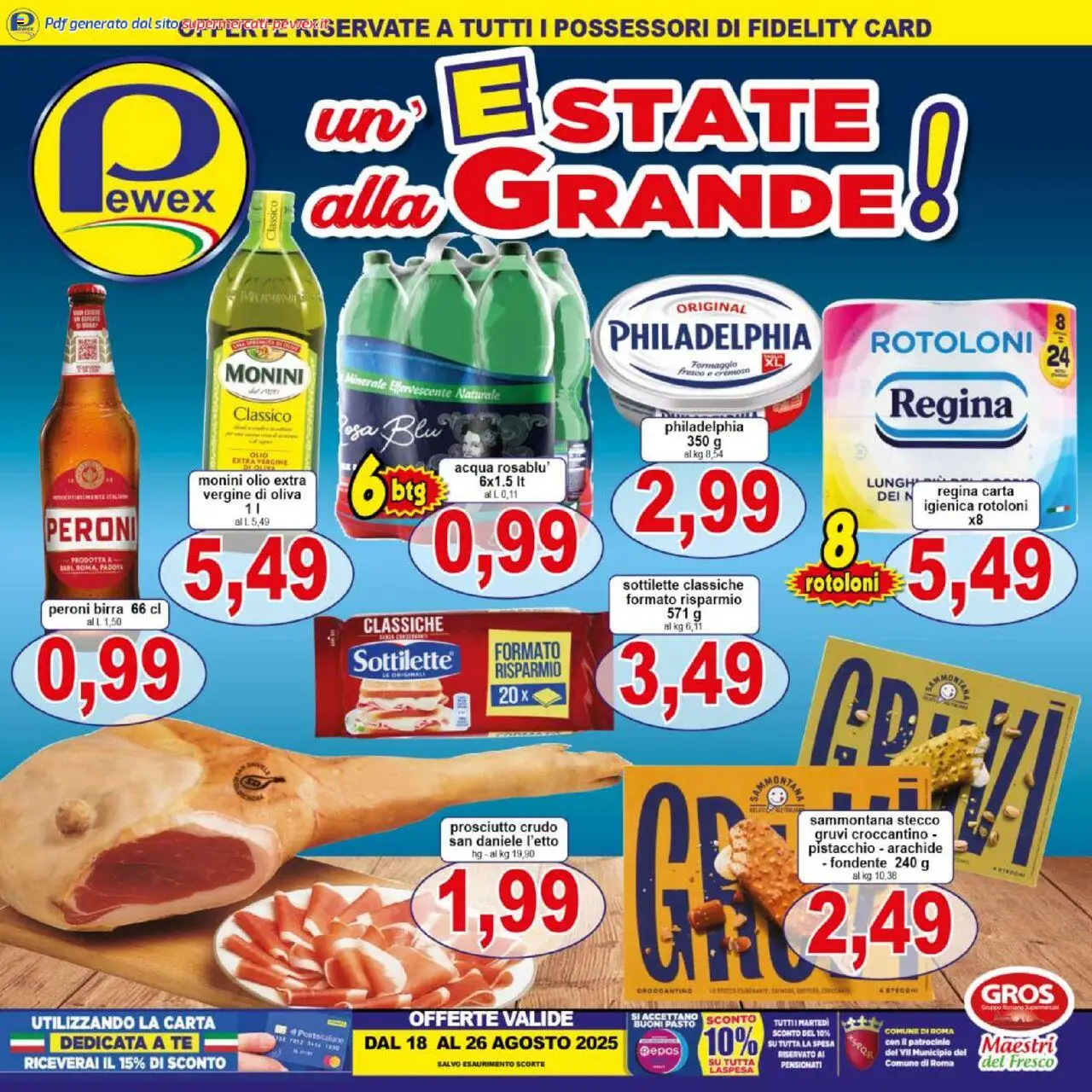 Volantino Pewex valido da 18/08/2025 numero di pagina 1