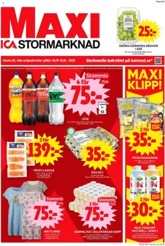 Förhandsgranska reklamblad Stockholm från butik ICA Maxi gäller från 25/08/2025