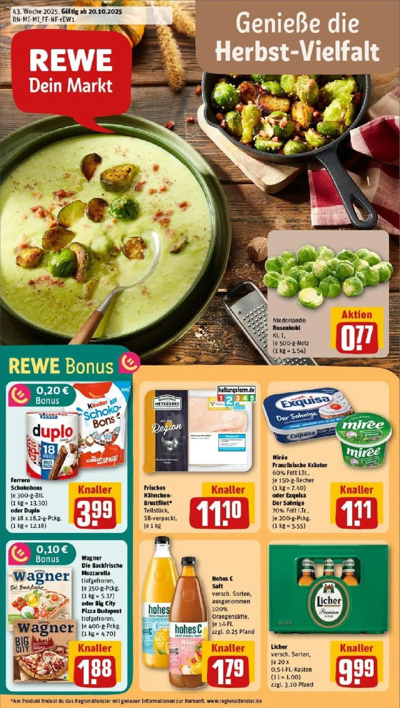 REWE Prospekt ab 19.10.2025 nächste Woche - Prospekt Mengerskirchen	