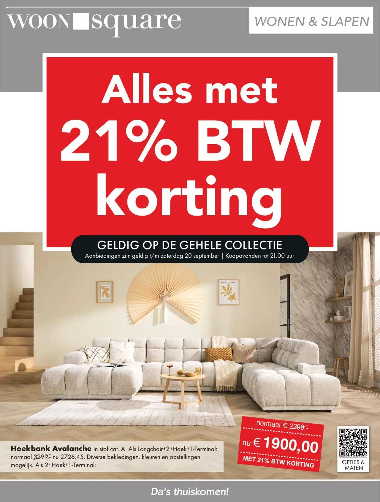 Voorbeeld van Folder van winkel Woonsquare geldig vanaf 15-09-2025 - Hoekbank