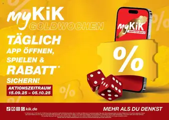 Vorschau von dem Prospekt des Geschäftes Kik, gültig ab dem 14.09.2025