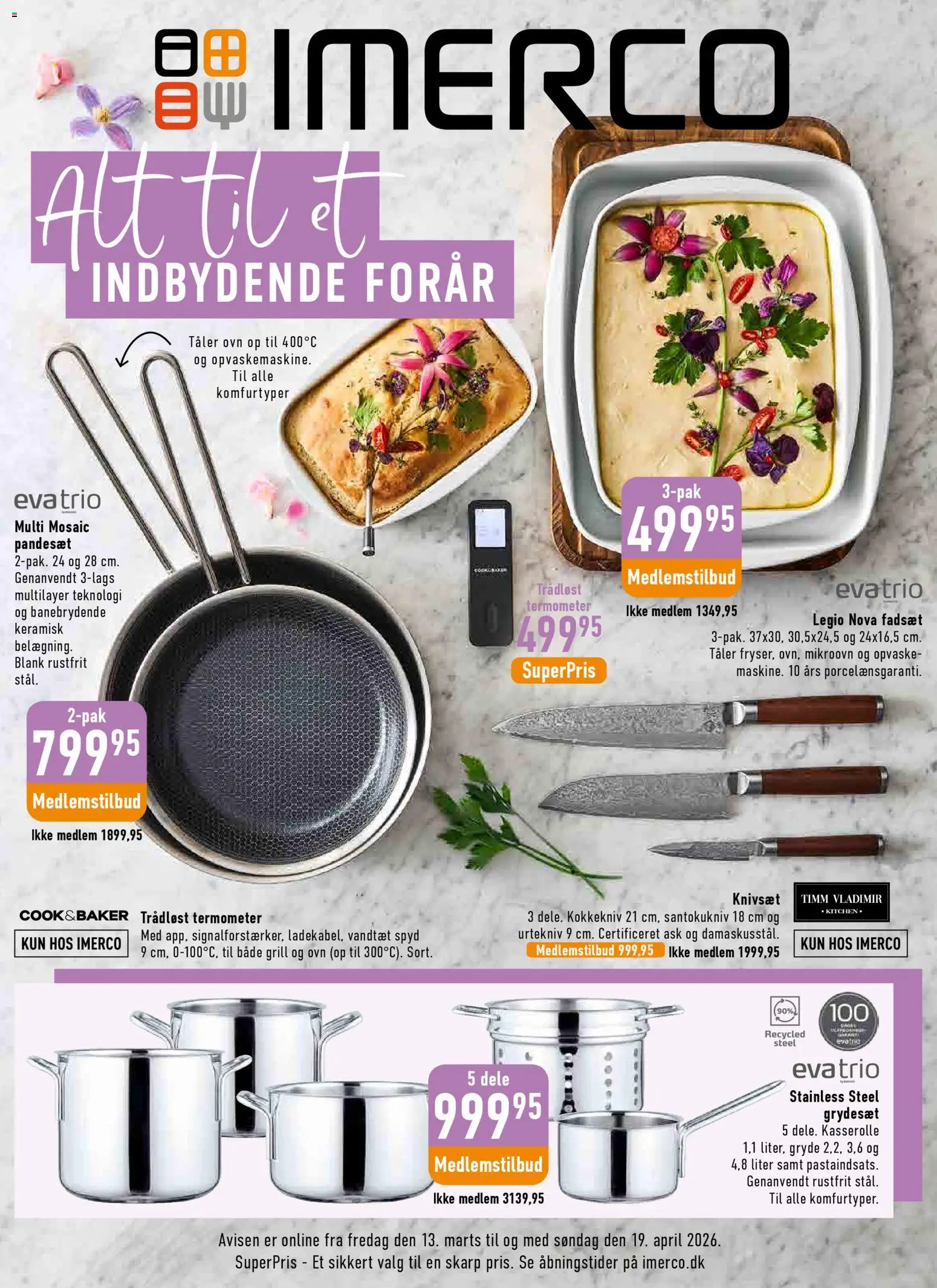 Eksempel på tilbudsavis Imerco - Tilbudsavis fra butik Imerco gyldig fra 13/03/2026 - Grill, Termometer, Ovn