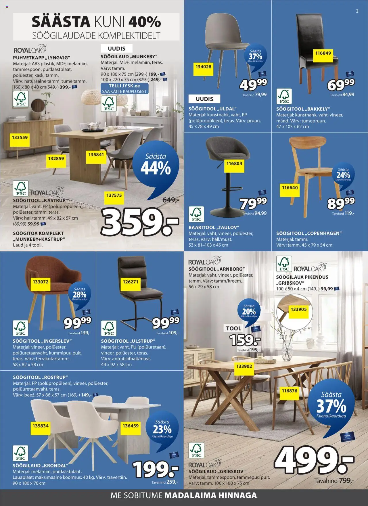 JYSK kliendilehe eelvaade alates 2025.10.14