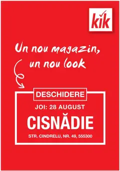 Previzualizarea de cataloage: Kik Cisnădie valabil de la 25.08.2025