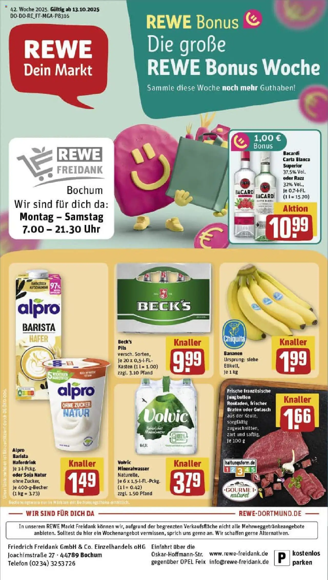 REWE Prospekt ab 13.10.2025 nächste Woche - Prospekt Bochum	