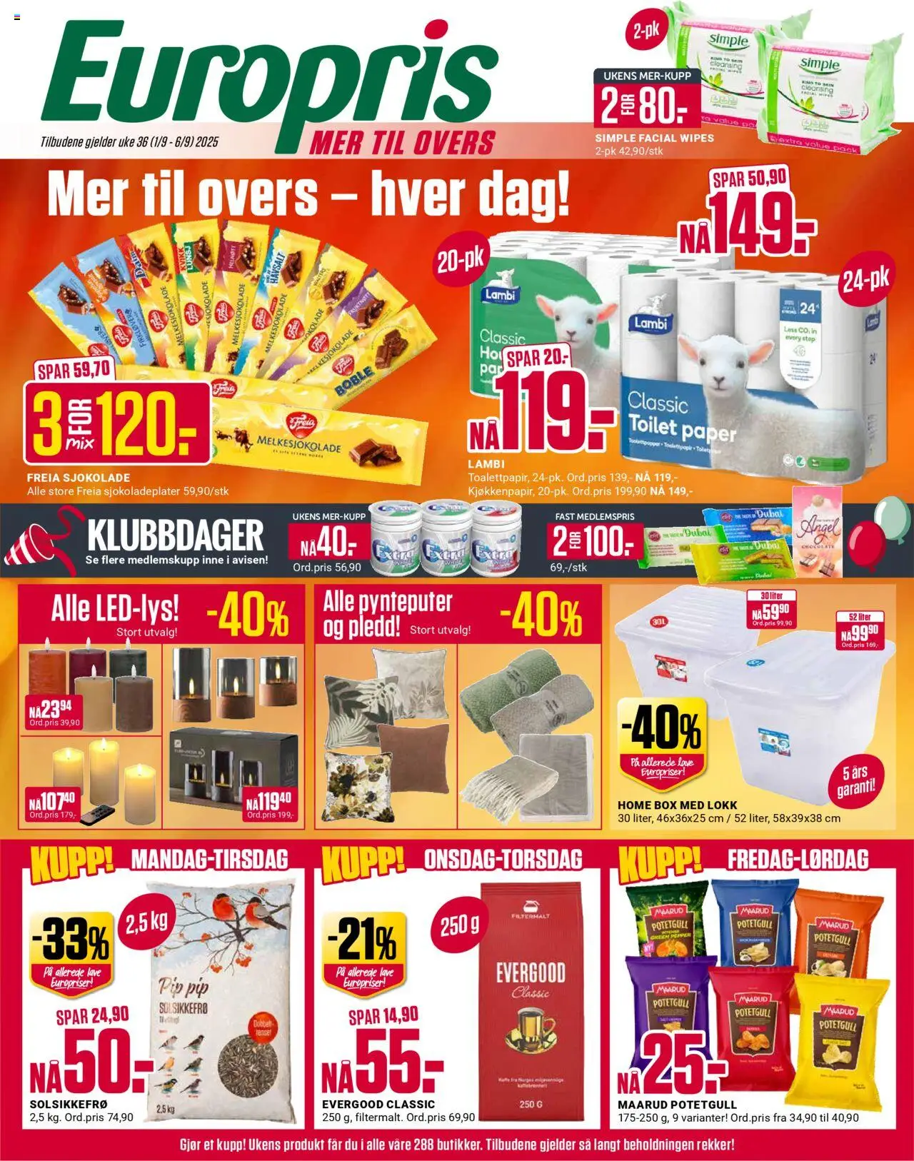 Kundeavis Europris gyldig fra 01/09/2025 - Sidenummer 1
