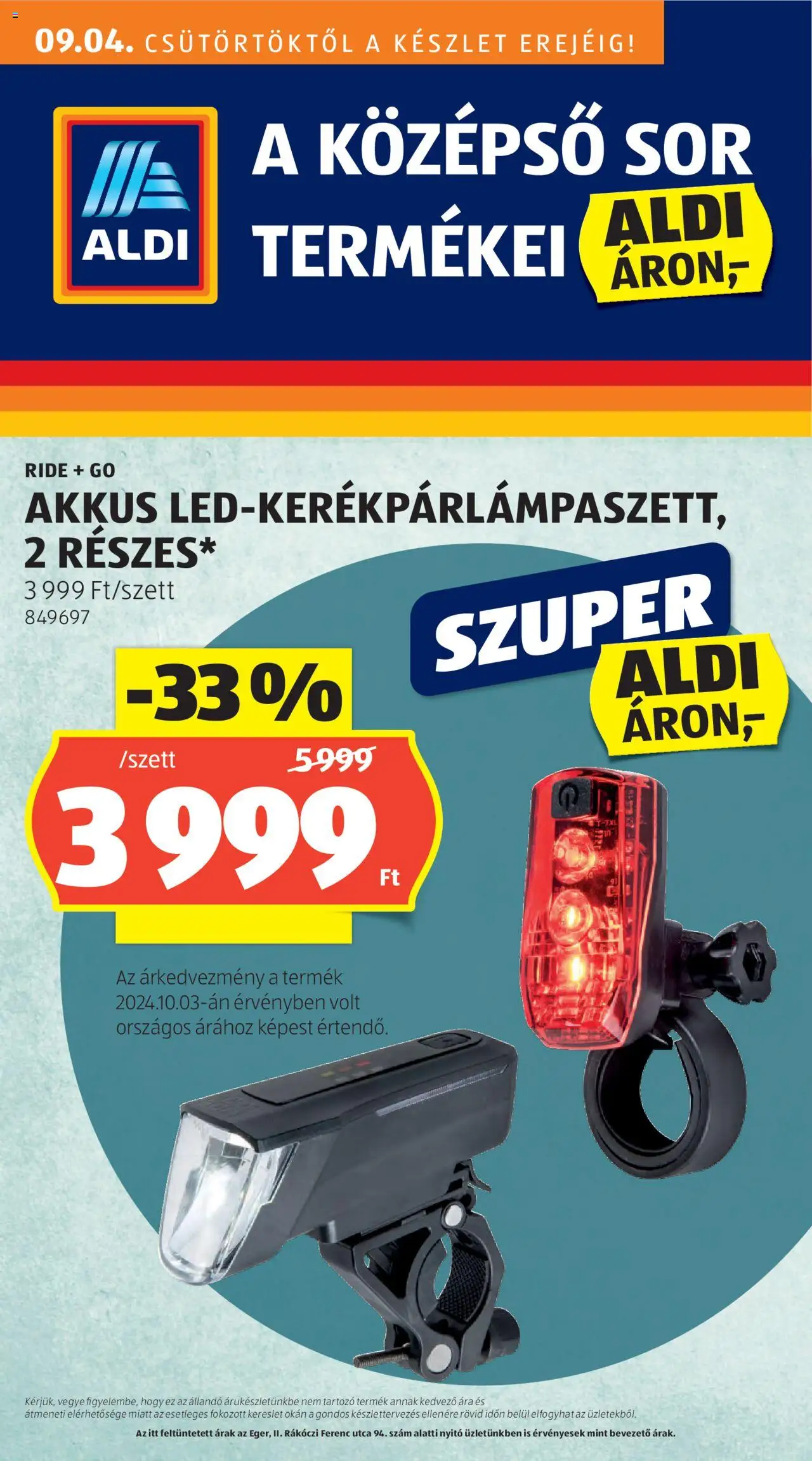 Aldi aktuális szórólap, érvényes 2025.09.04.-től - 1 oldal