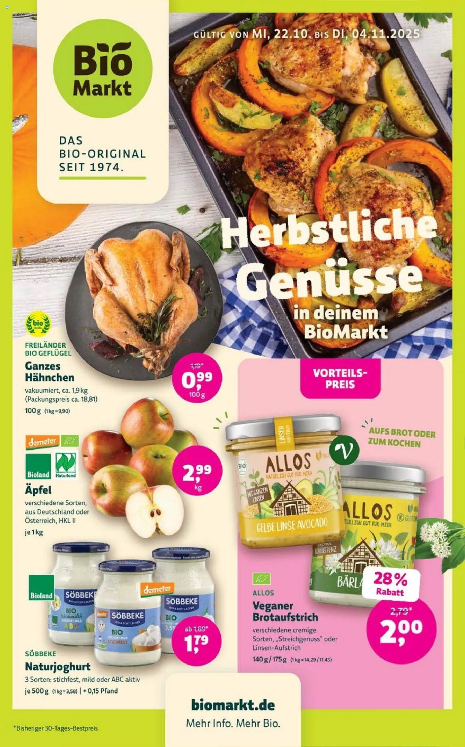 Denns BioMarkt Angebote (vom 22.10.2025 - 04.11.2025)