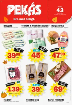 Förhandsgranska reklamblad Aktuella reklamblad Pekås från butik Pekås gäller från 20/10/2025