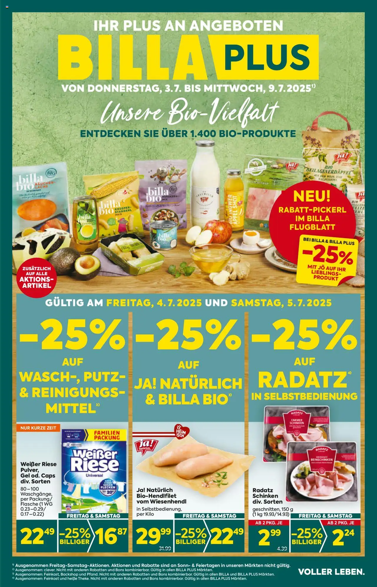  BILLA PLUS Flugblatt 03.07.2025 - Angebote aktuell, prospekt - Seite 1