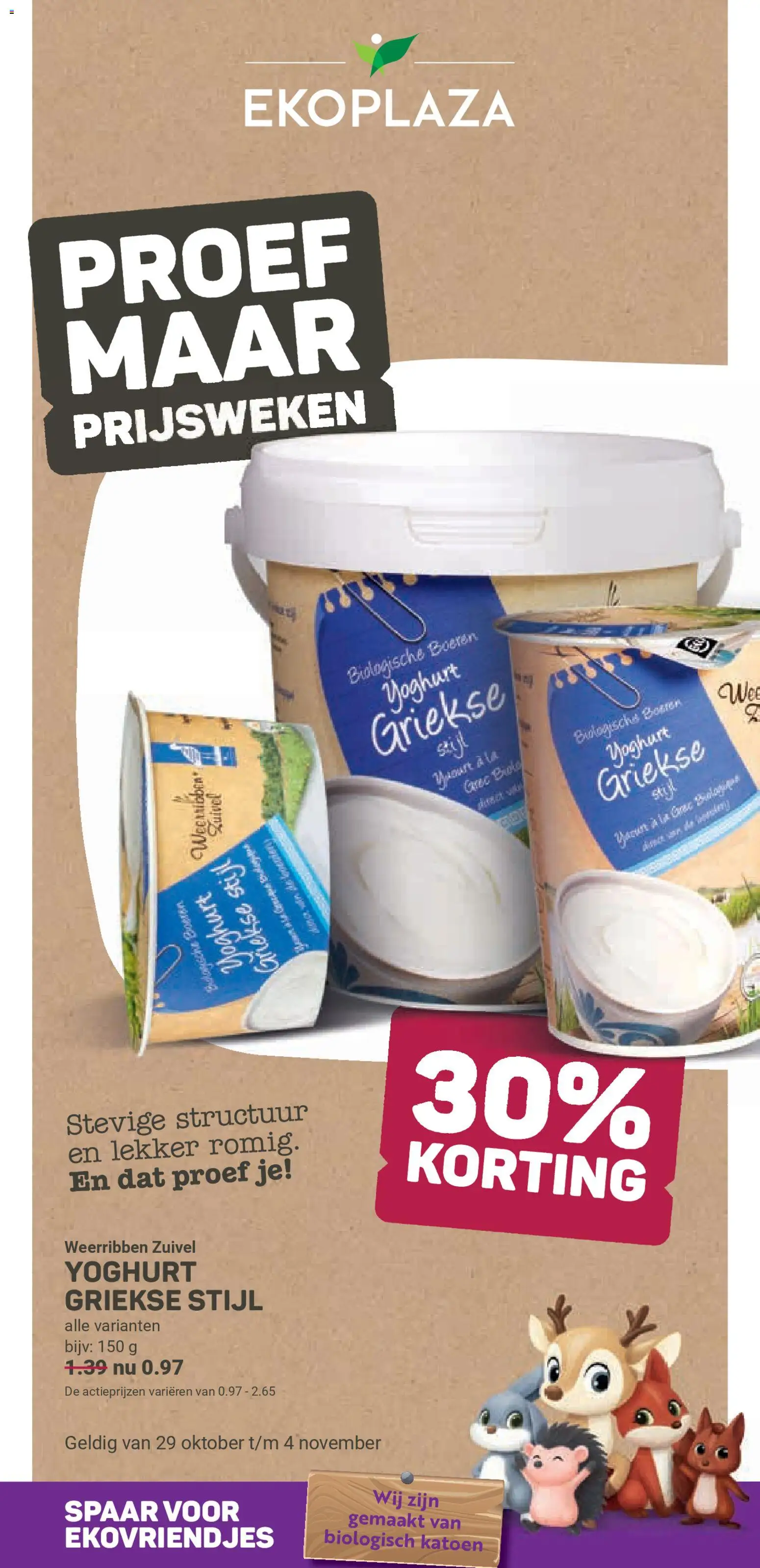 Voorbeeld van Folder week 44 van winkel Ekoplaza geldig vanaf 29-10-2025