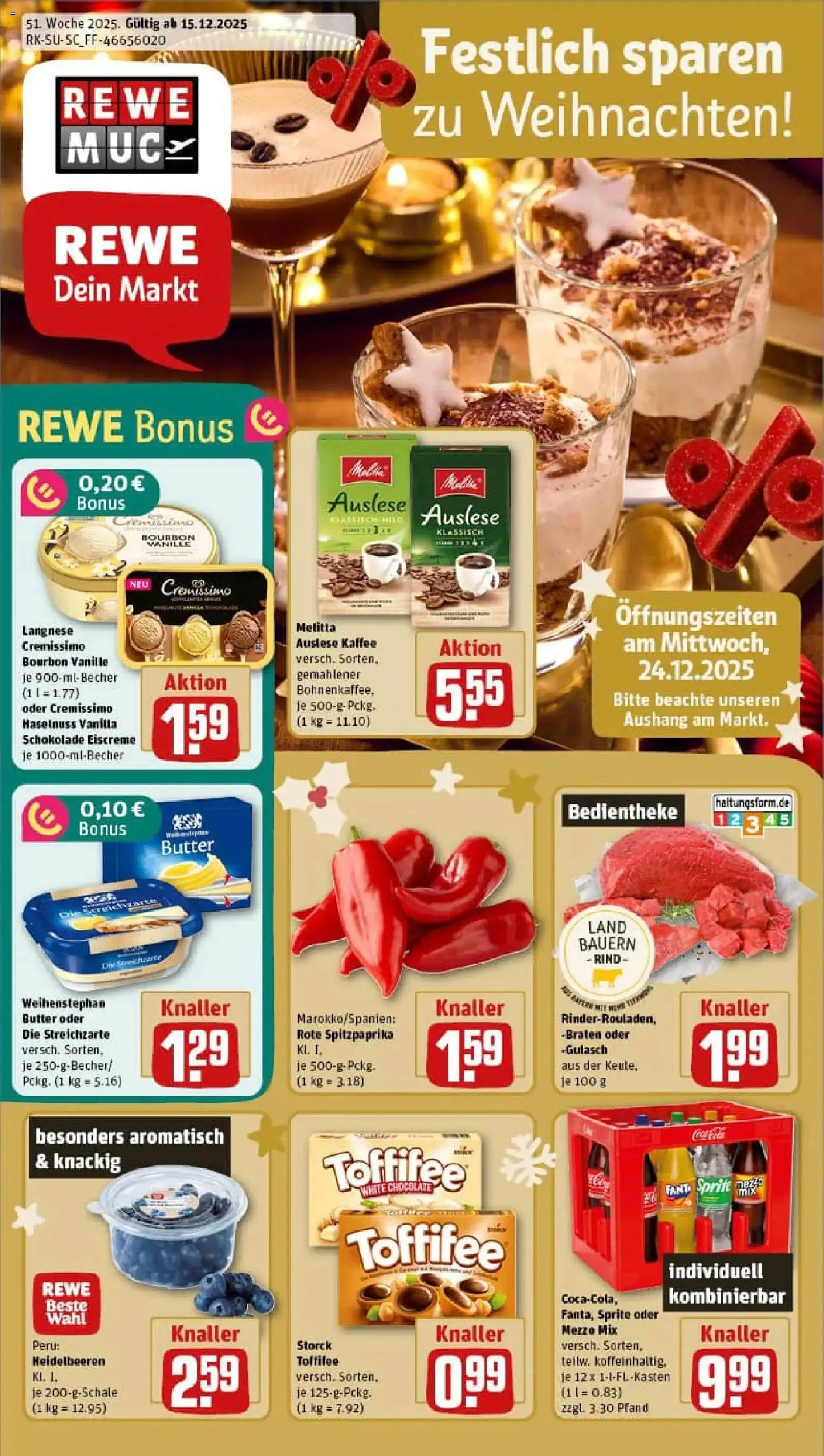 Vorschau von dem Prospekt des Geschäftes Rewe, gültig ab dem 15.12.2025