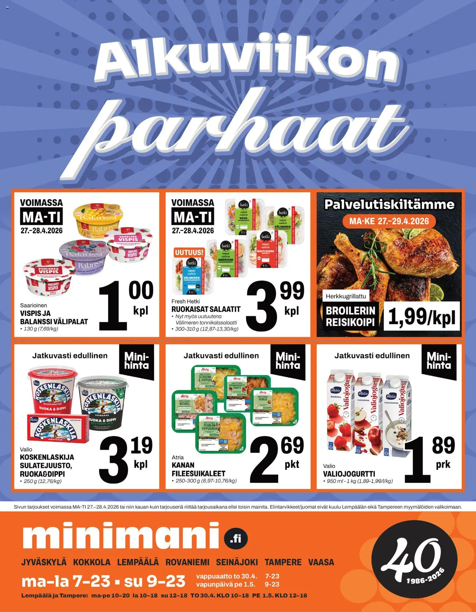 Kaupan Minimani Minimani tarjoukset esikatselu, voimassa 27/04/2026