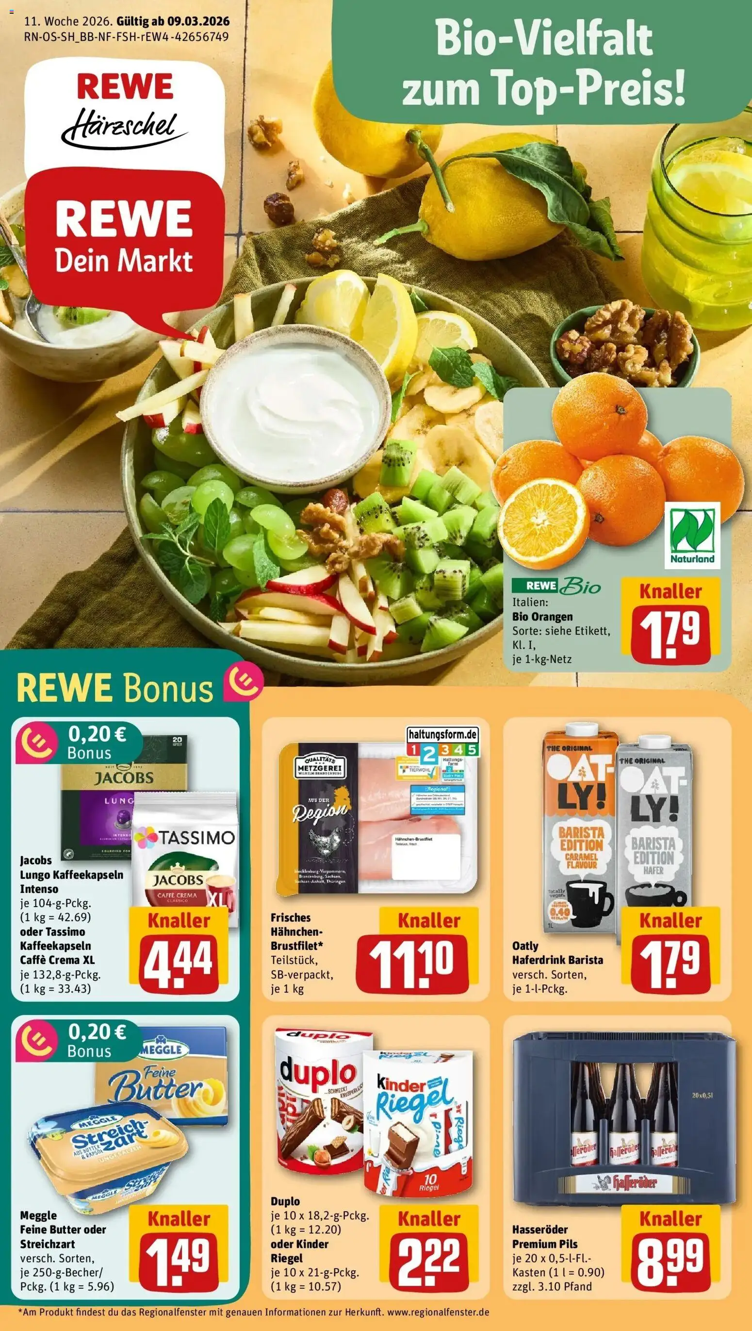 Vorschau von dem Prospekt des Geschäftes Rewe, gültig ab dem 09.03.2026
